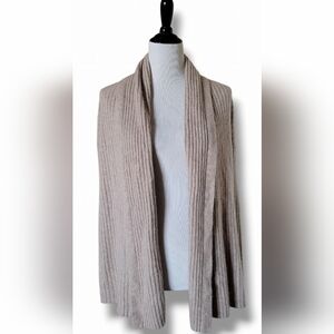 Babaton Aritzia Cozy Plush Cashmere Ribbed Open Cardigan XXS Taupe